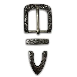 1.25" Floral #18 Buckle Set
