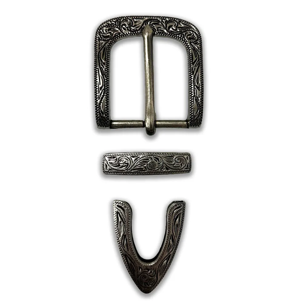 1.25" Floral #18 Buckle Set