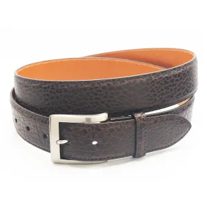Brown American Bison Leather Golf Belt
