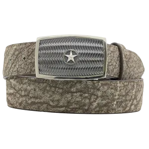 Chacon Basketweave Silver Star One Piece Buckle 1.5