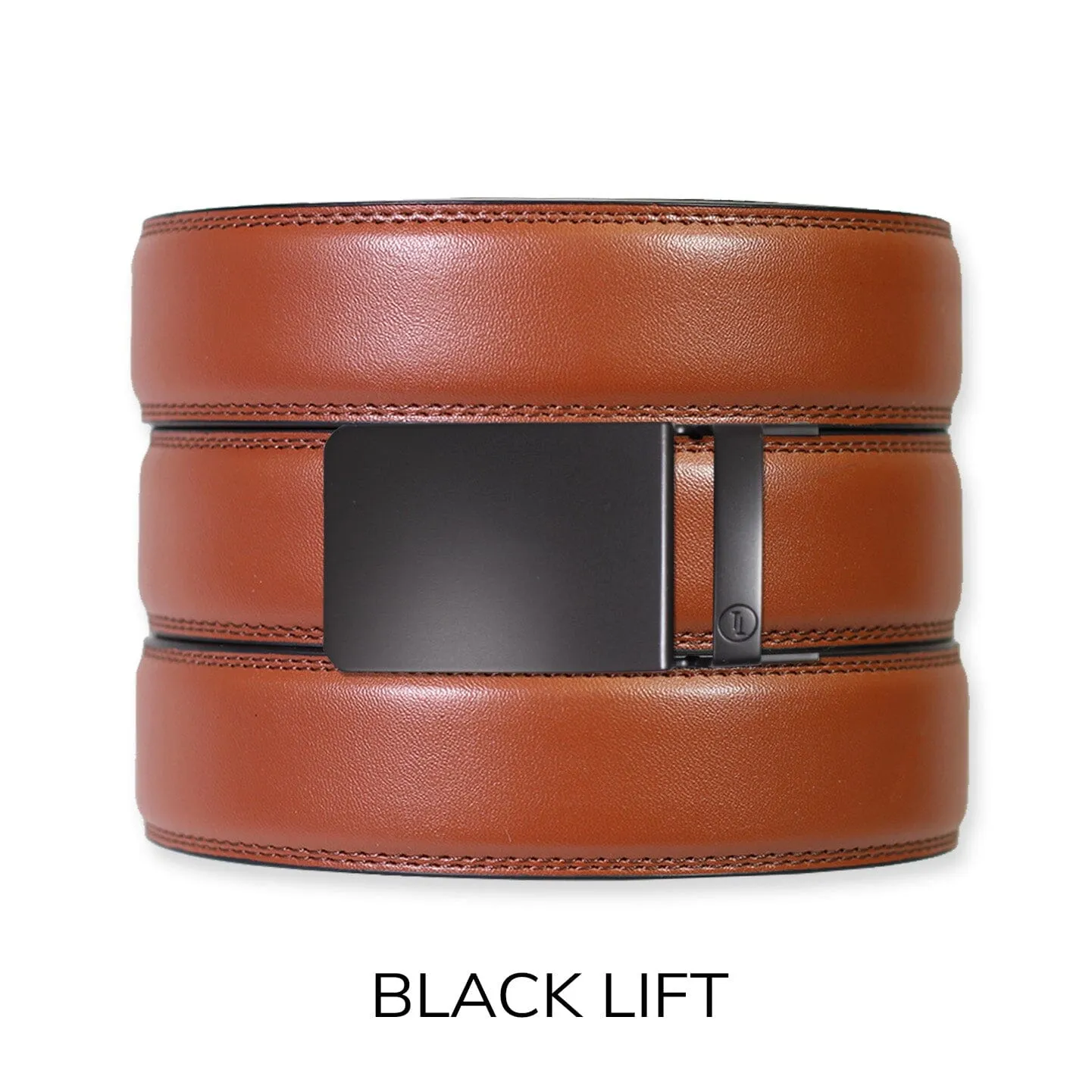 Chili Brown Leather Ratchet Belt & Buckle Set