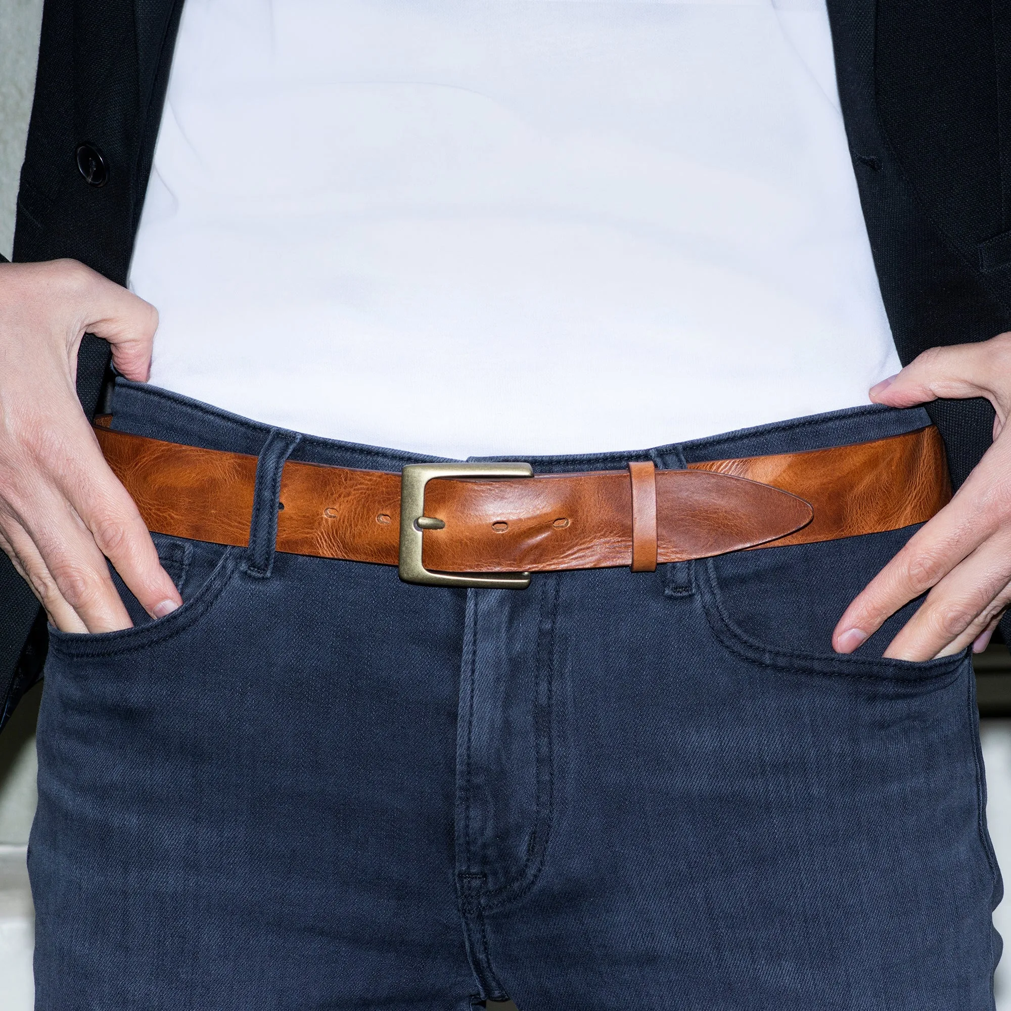 Downtown Denim Men Cognac