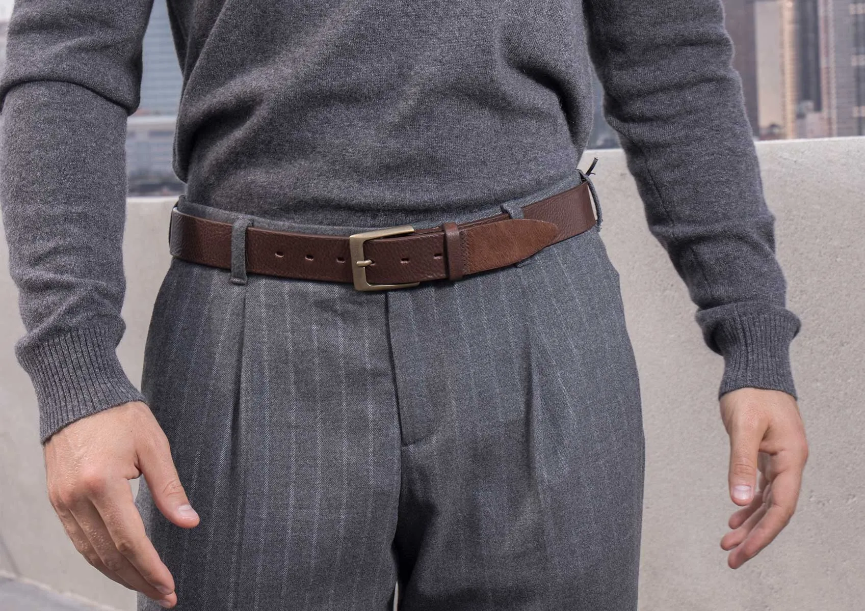 East Meets West Men Brown