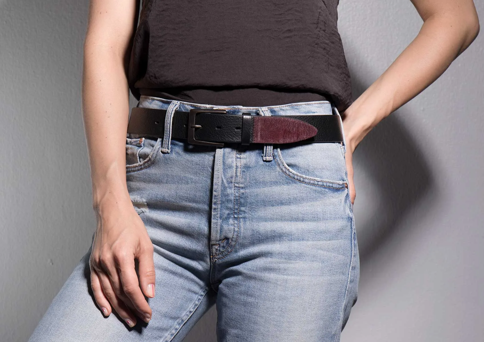 East Meets West Women Black & Burgundy