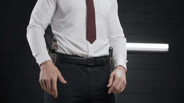 EXECUTIVE PROTECTION BLACK TACTICAL HYBRID BELT 1.75": COMPLETE KIT