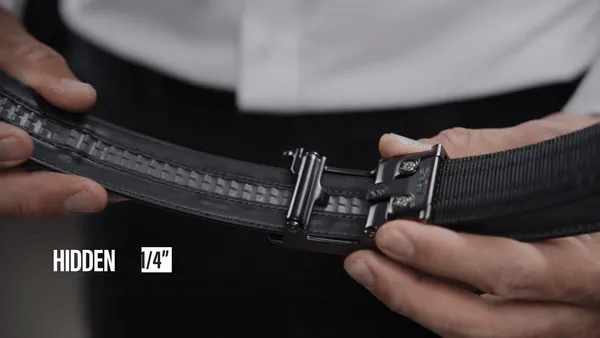EXECUTIVE PROTECTION BLACK TACTICAL HYBRID BELT 1.75": COMPLETE KIT