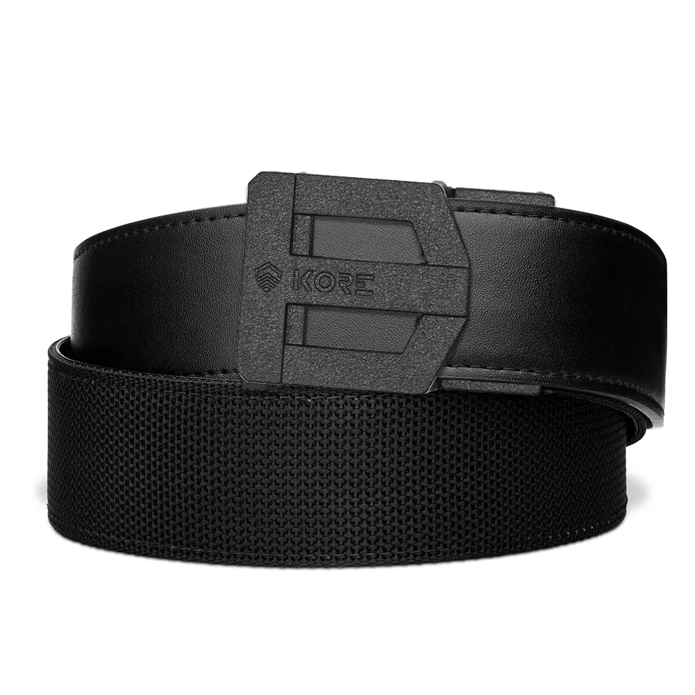 EXECUTIVE PROTECTION BLACK TACTICAL HYBRID BELT 1.75": COMPLETE KIT