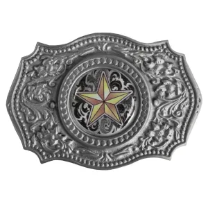G-4653 Yellow Western Star Belt Buckle