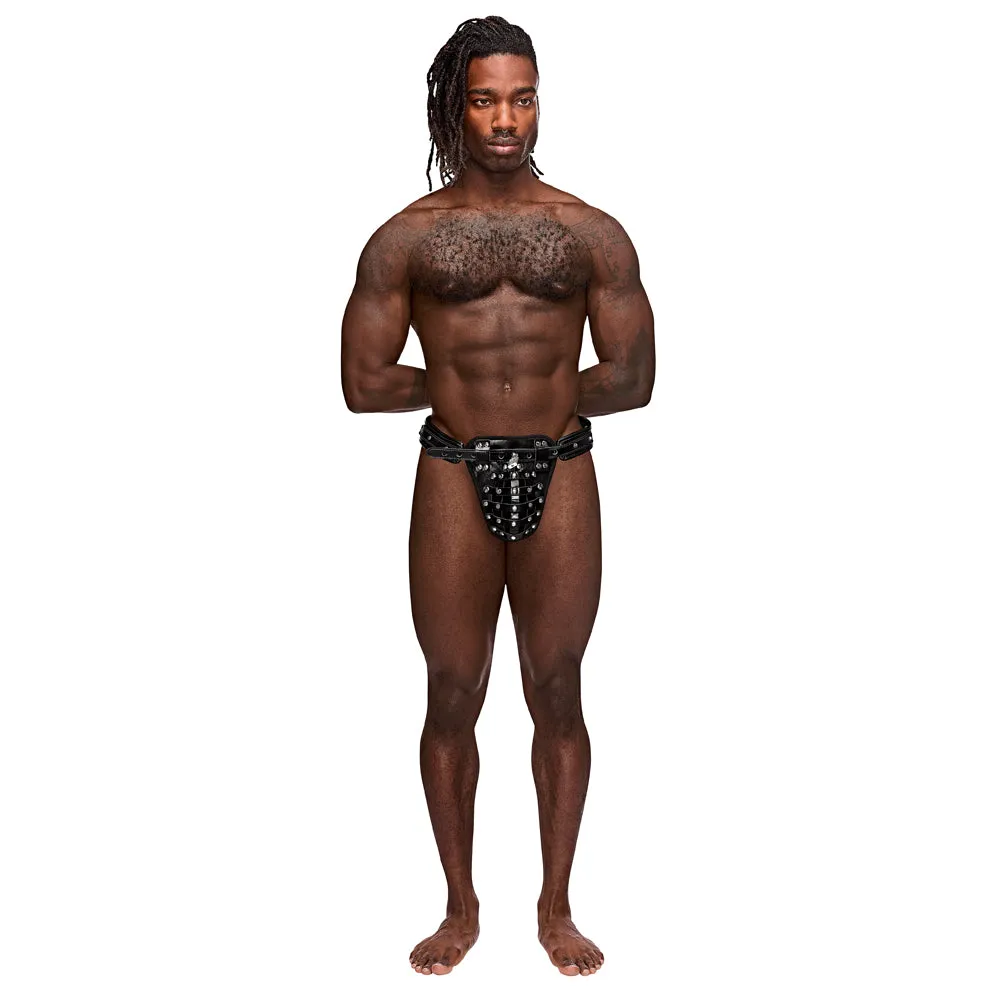 Male Power Taurus Faux Leather Chastity Thong