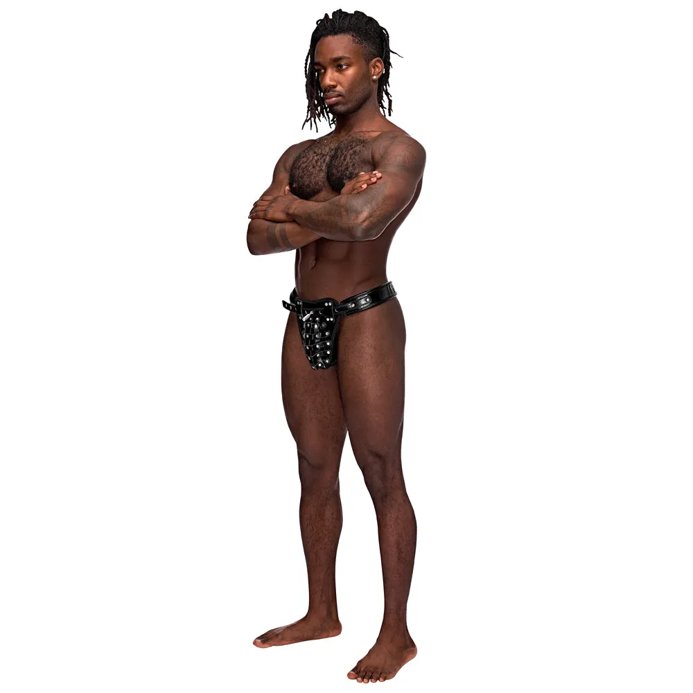 Male Power Taurus Faux Leather Chastity Thong