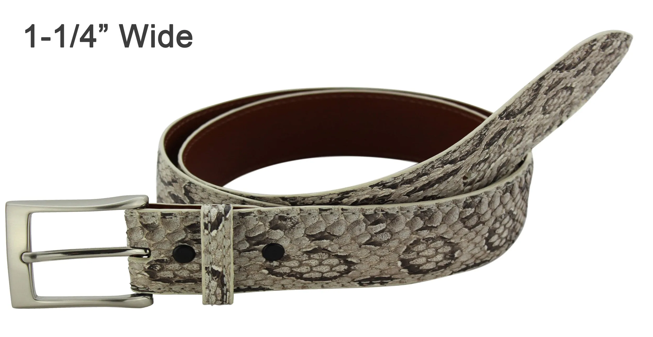 Men's Viper Snake Skin Designer Full Grain Leather Belt **Made To Order Allow 5 To 6 Weeks To Ship