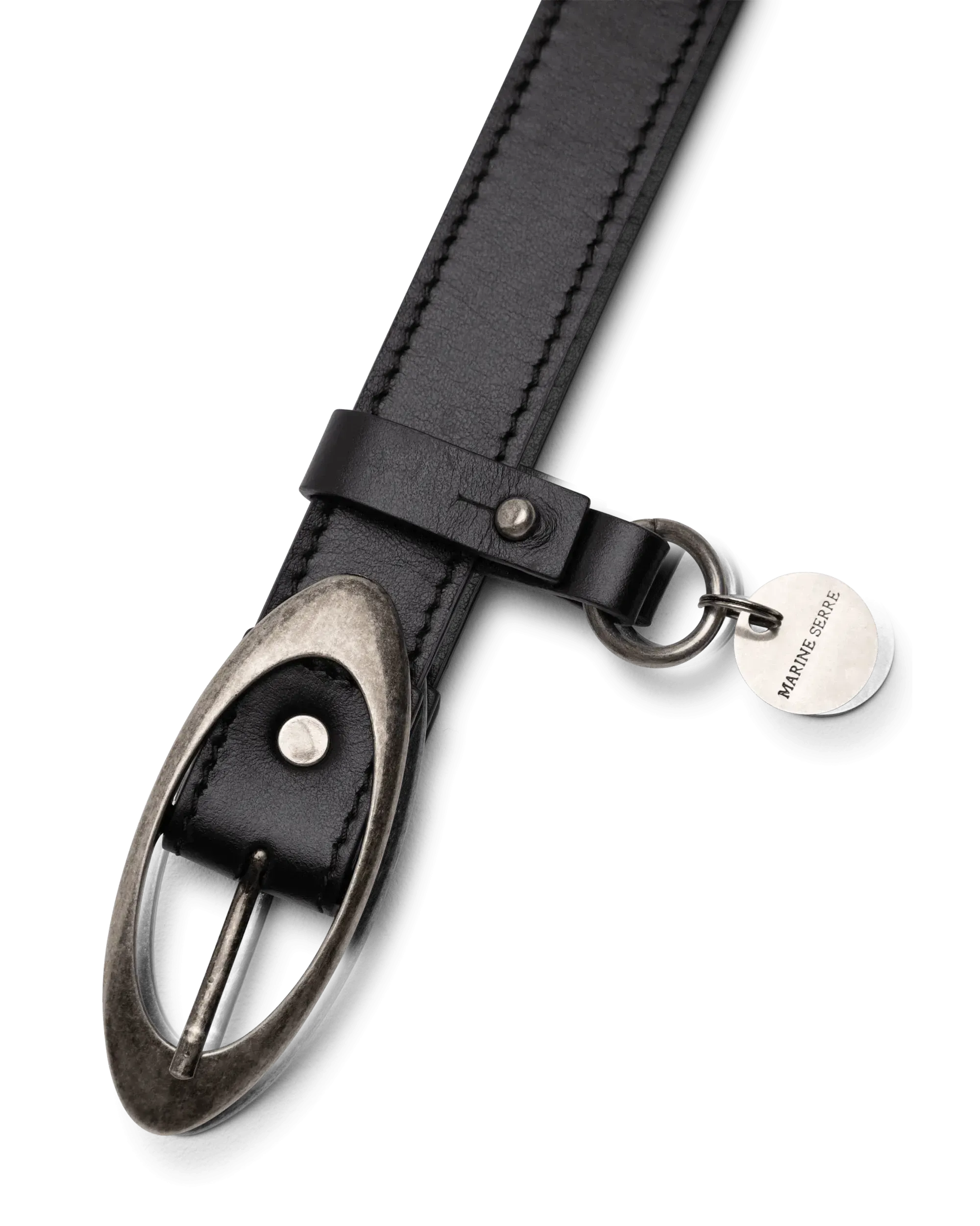 Moon Stud Leather Belt