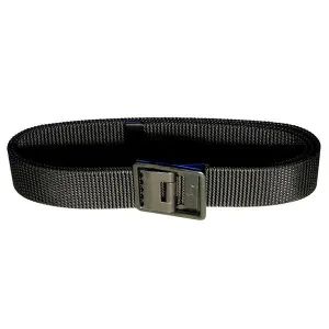 Navy Belt and Buckle: Black Nylon Seabee Black Buckle and Tip - male