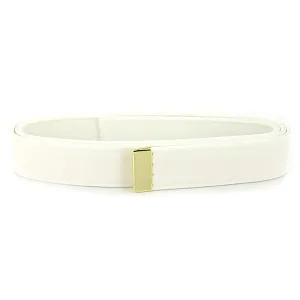 Navy Belt: White CNT with 24k Gold Tip - male