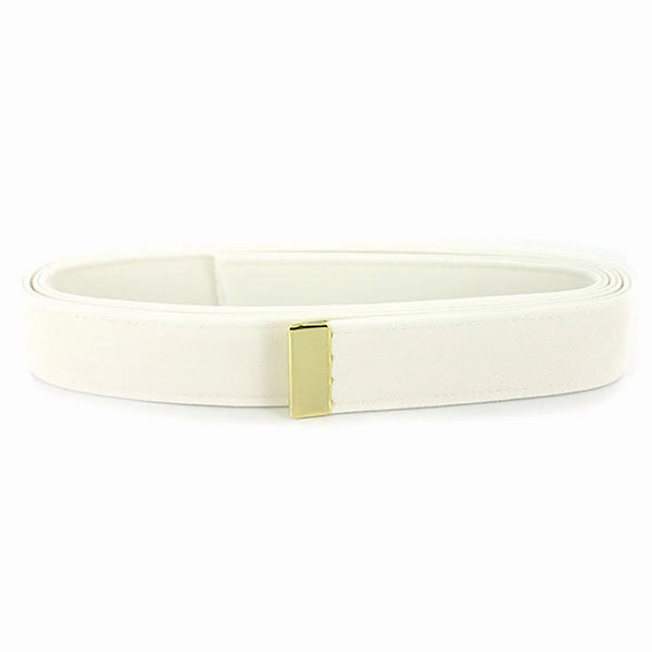 Navy Belt: White CNT with 24k Gold Tip - male