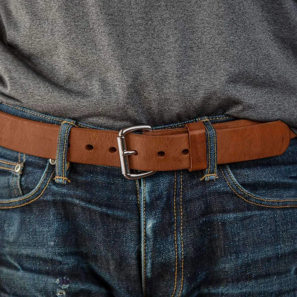 Old World Harness Leather Belt - 1.5"