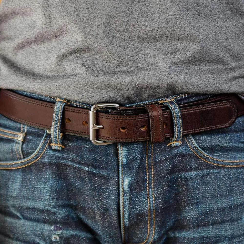 Old World Harness Leather Belt - 1.5"