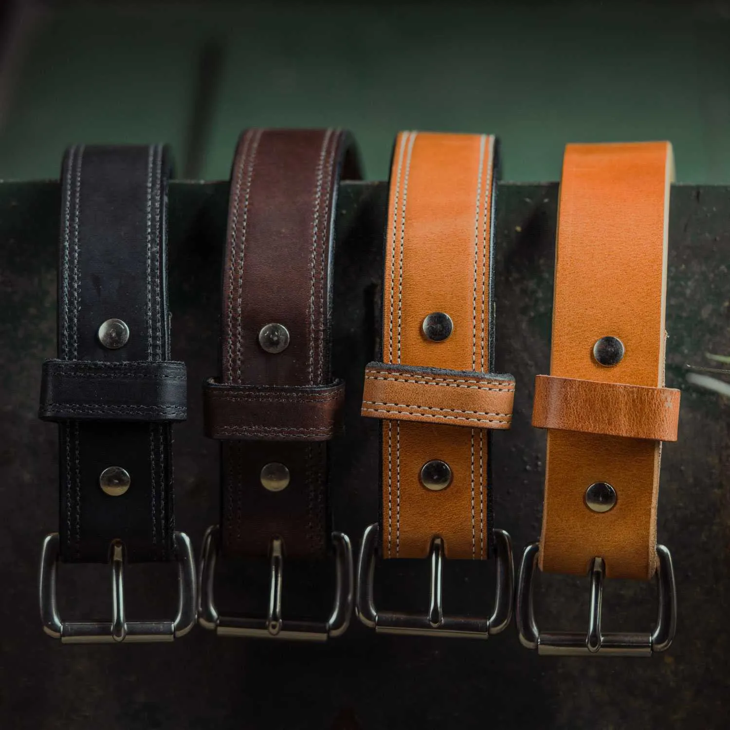 Old World Harness Leather Belt - 1.5"