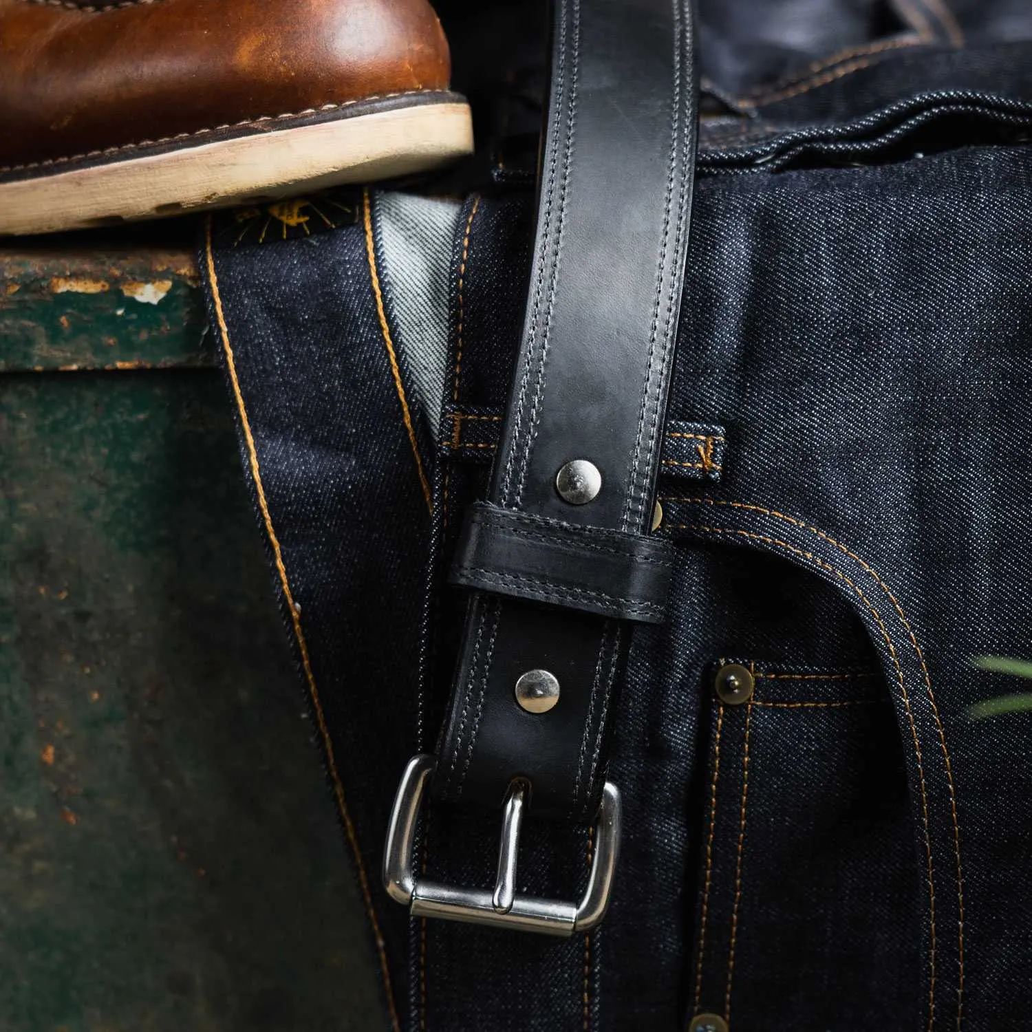 Old World Harness Leather Belt - 1.5"