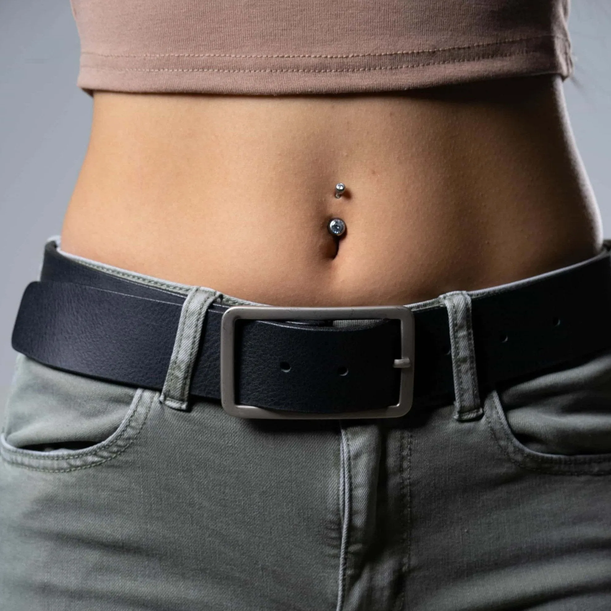 Sempre   Lucille - 2 pc Women's Leather Belt Set