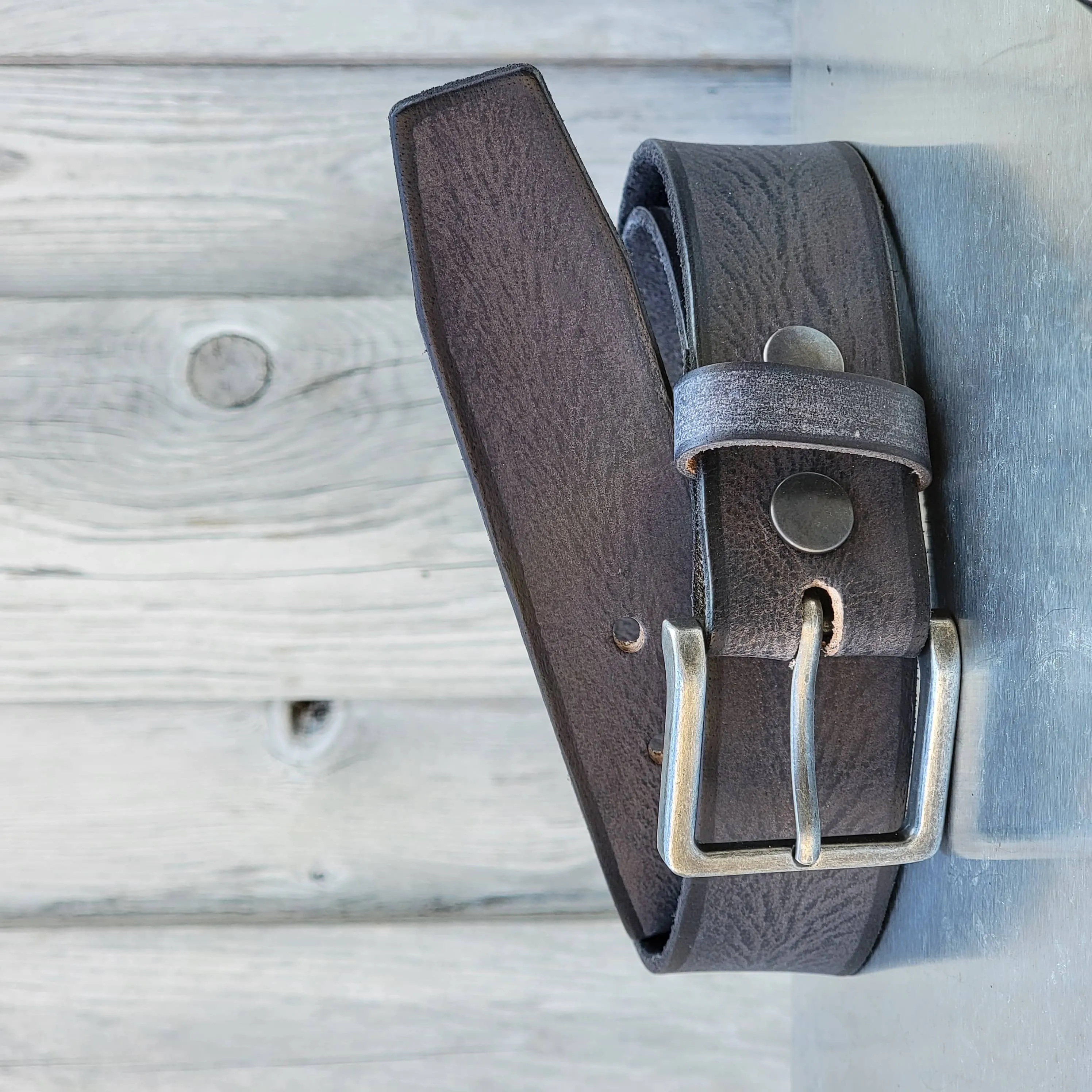 The Canyon Belt - Tan Women's Leather Belt with Charred Edges