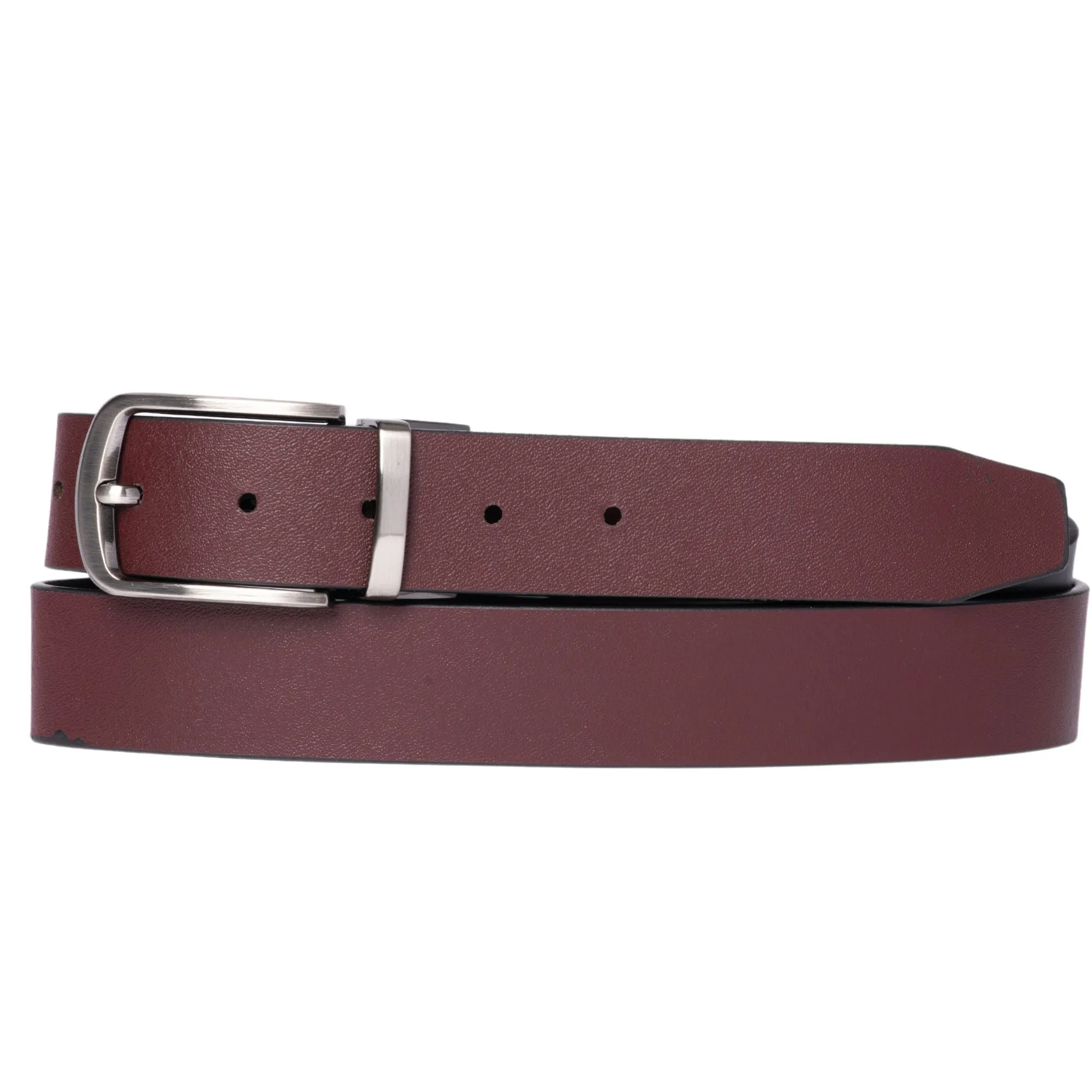 The Harvey Dent Belts- Black / Burgundy and Black/ Grey 2 pc Gift Set
