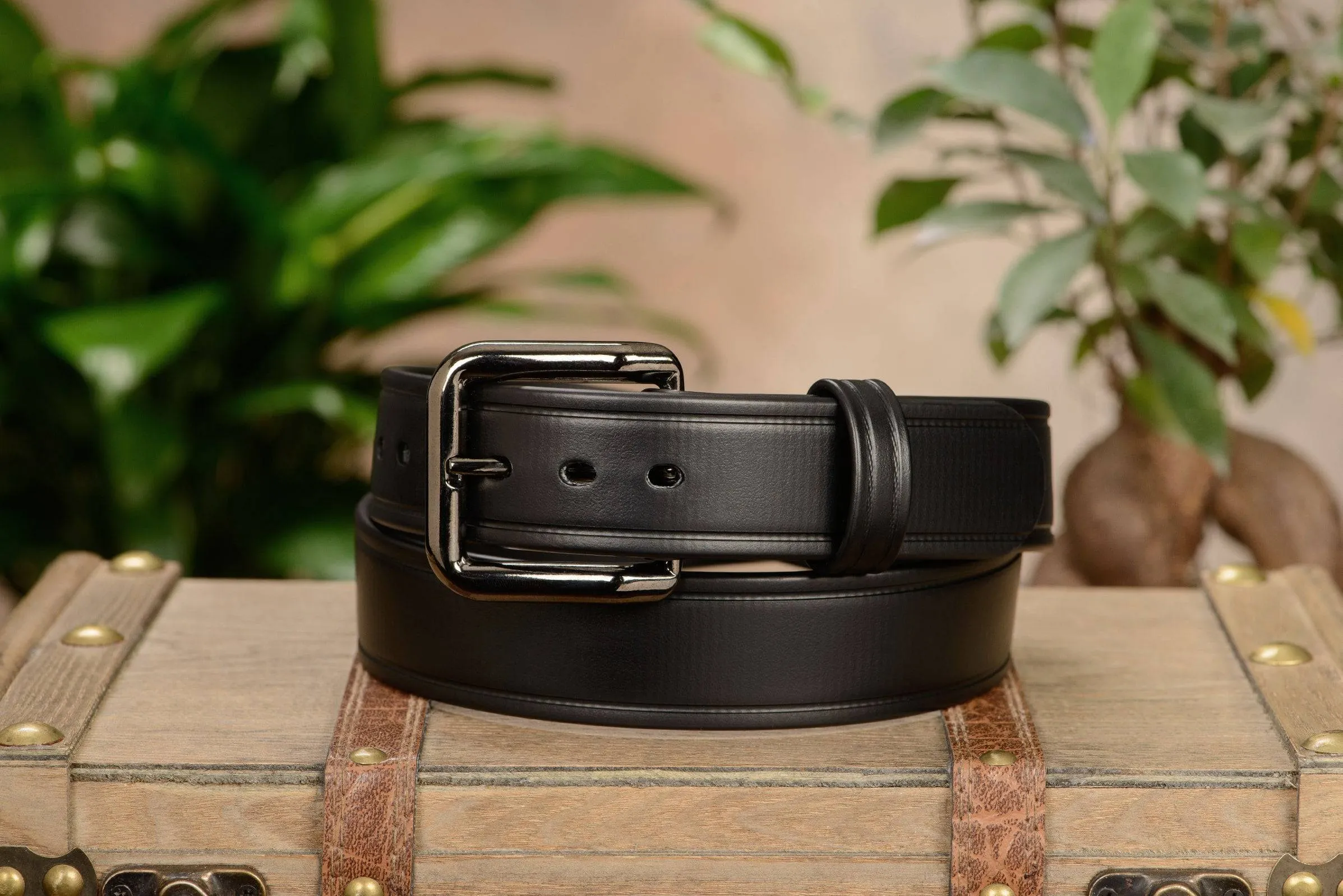 The Hercules Belt™ -  Black Max Thick With Gunmetal Buckle 1.50" (H550BK)