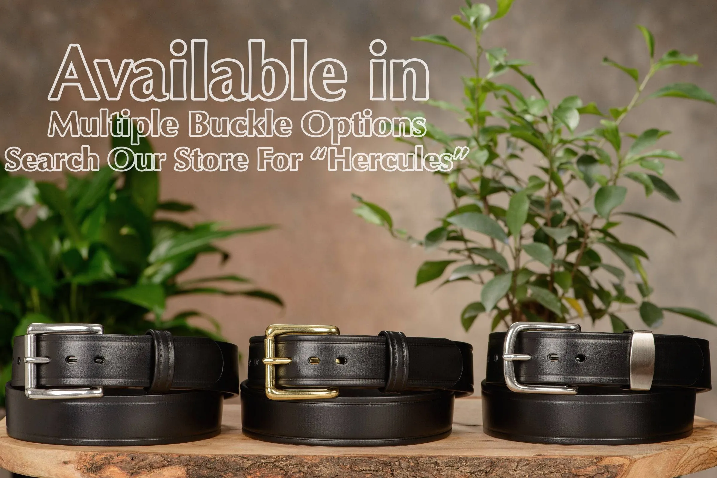 The Hercules Belt™ -  Black Max Thick With Gunmetal Buckle 1.50" (H550BK)