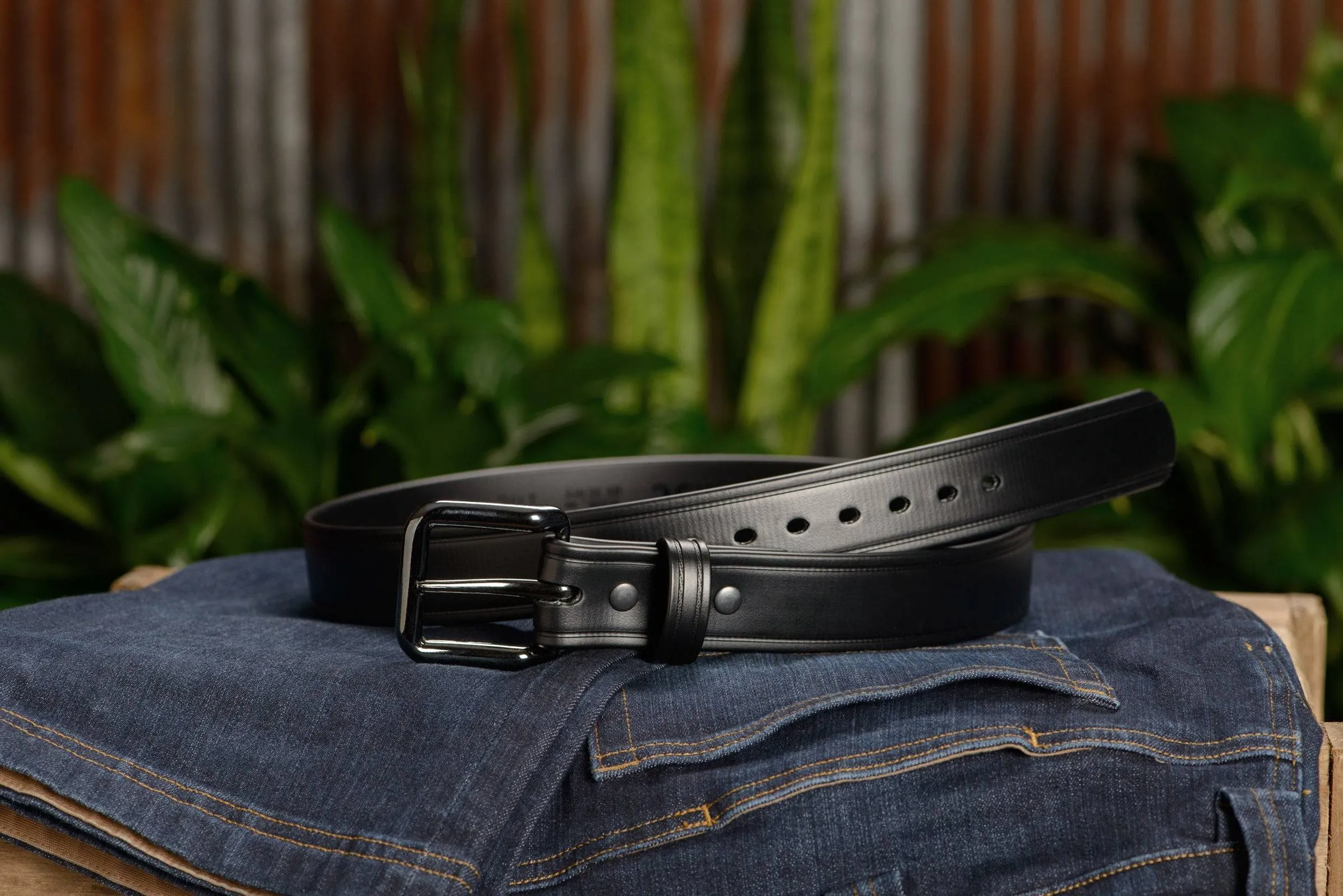 The Hercules Belt™ -  Black Max Thick With Gunmetal Buckle 1.50" (H550BK)