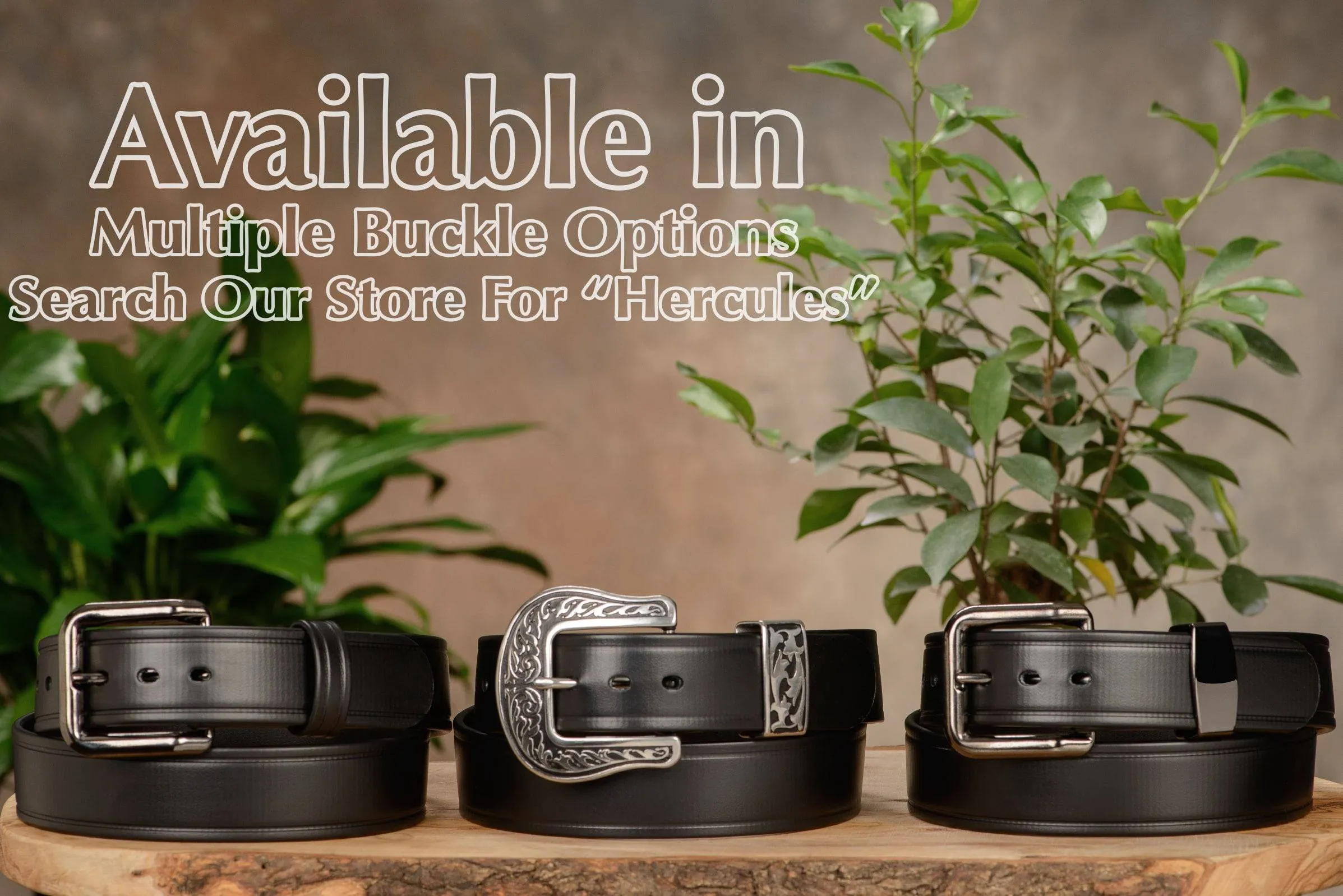 The Hercules Belt™ -  Black Max Thick With Stainless Buckle 1.50" (H520BK)