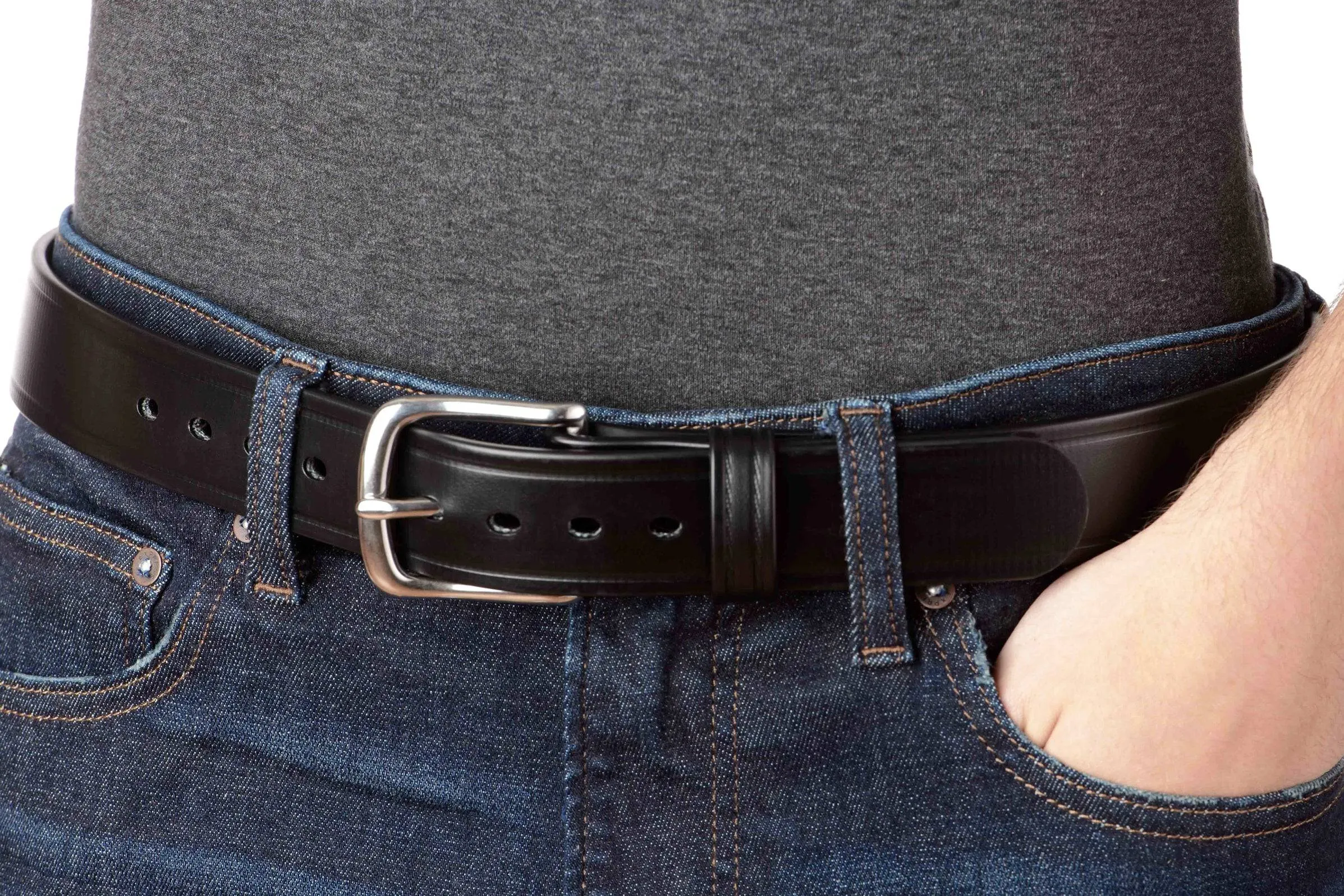 The Hercules Belt™ -  Black Max Thick With Stainless Buckle 1.50" (H520BK)