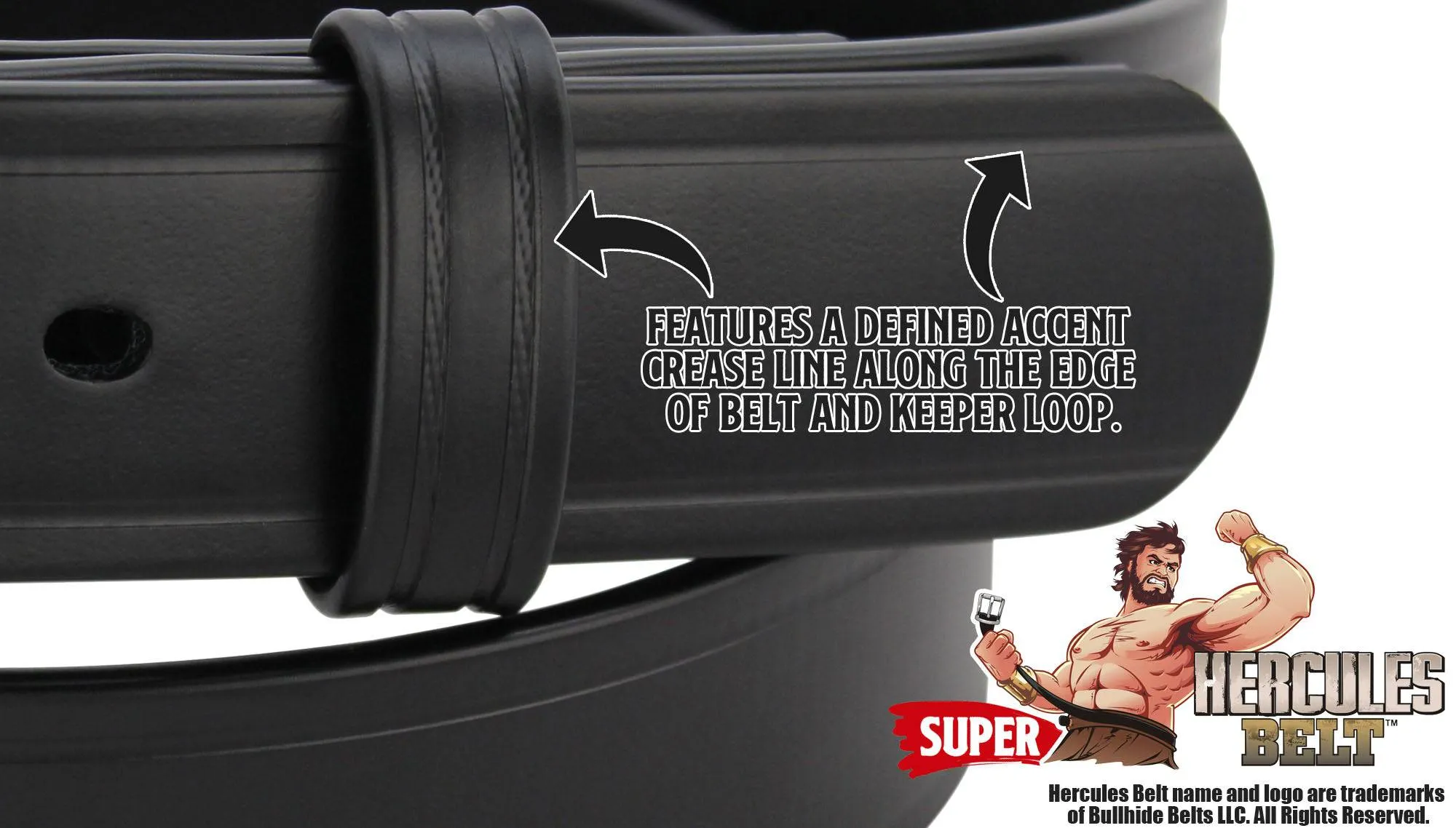 The Hercules Belt™ -  Black Max Thick With Stainless Buckle 1.50" (H520BK)
