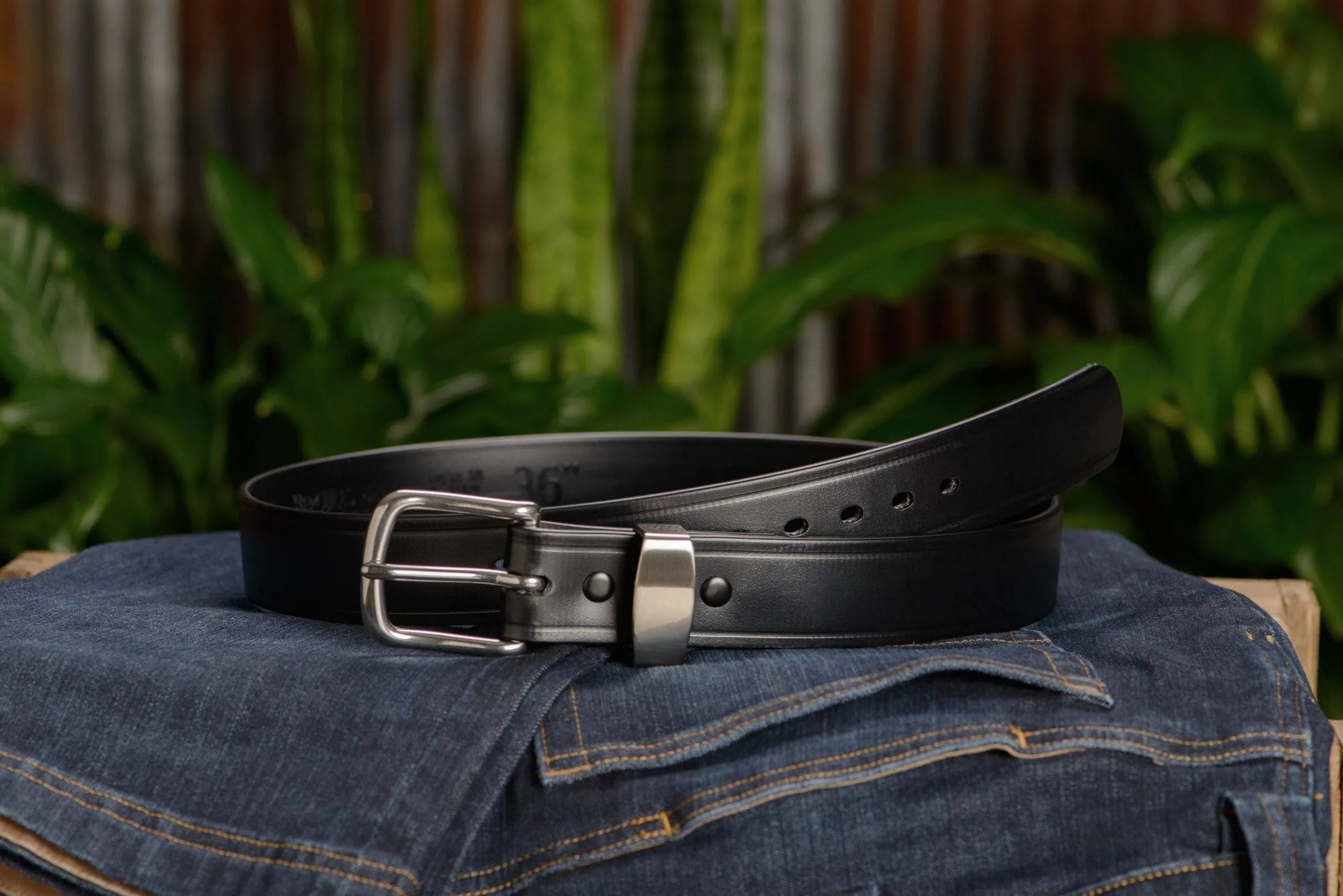 The Hercules Belt™ - Black Max Thick With Stainless Rounded Buckle And Keeper 1.50" (H530BK)
