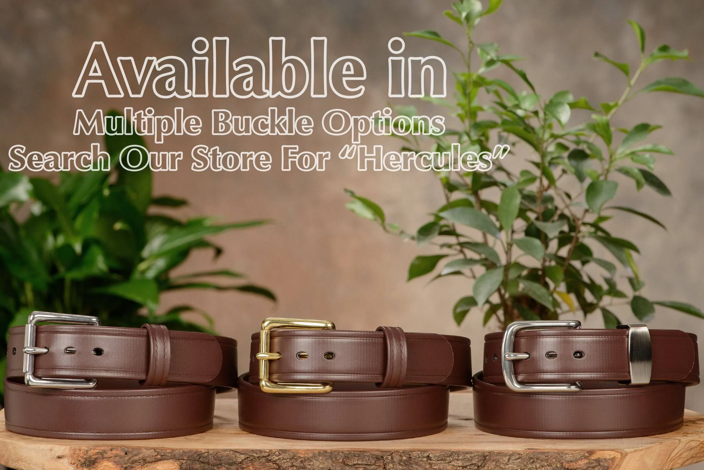The Hercules Belt™ -  Brown Max Thick With Stainless Buckle 1.50" (H500BR)