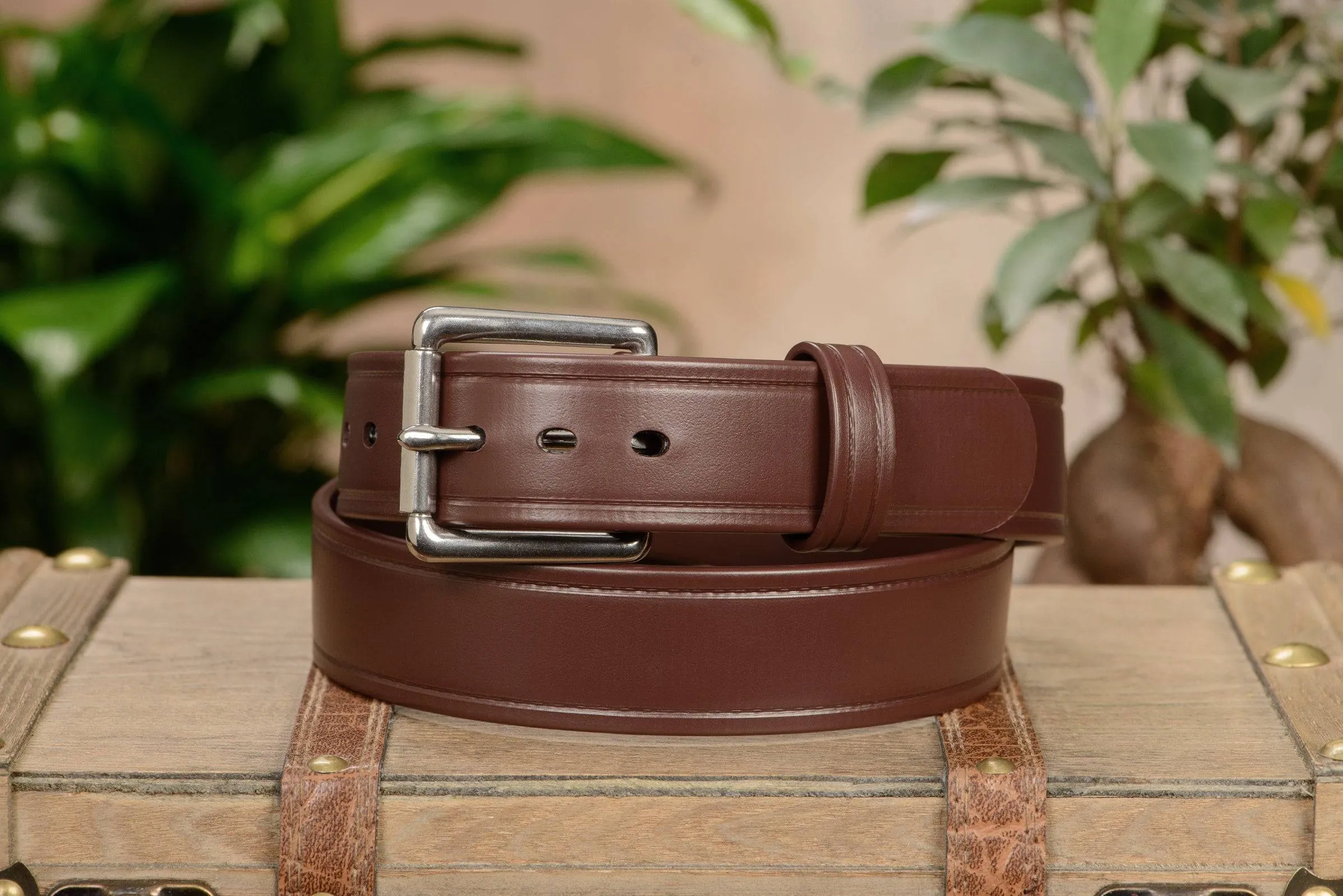 The Hercules Belt™ -  Brown Max Thick With Stainless Buckle 1.50" (H500BR)