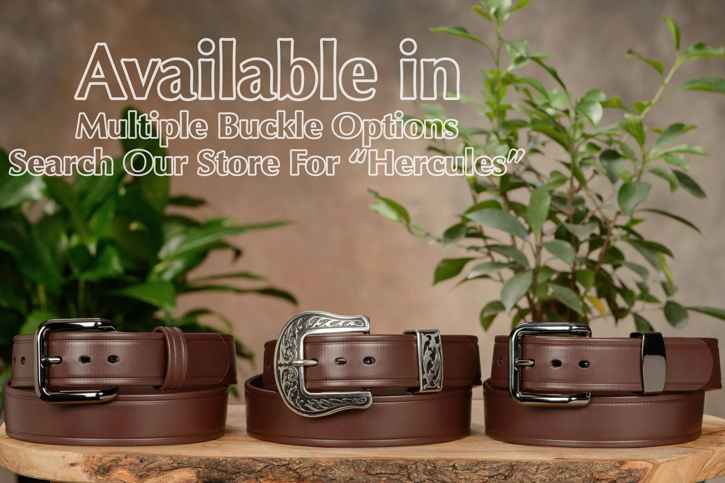 The Hercules Belt™ -  Brown Max Thick With Stainless Buckle 1.50" (H500BR)