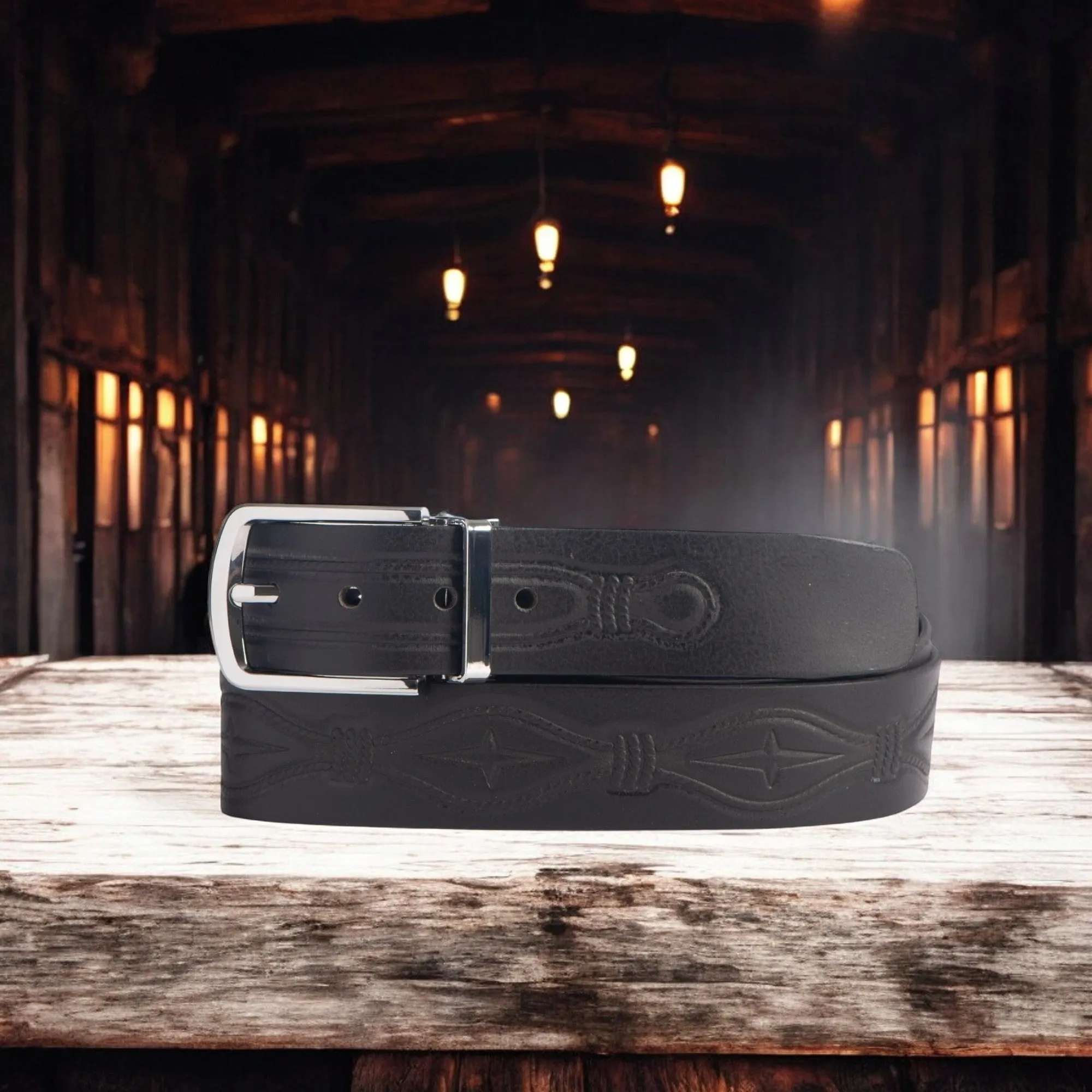 The Wrangler Belt - 100% Full-Grain Leather Strap With Heavy Duty Buckle