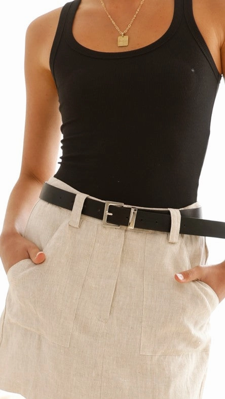 Valarae Belt - Black / Silver