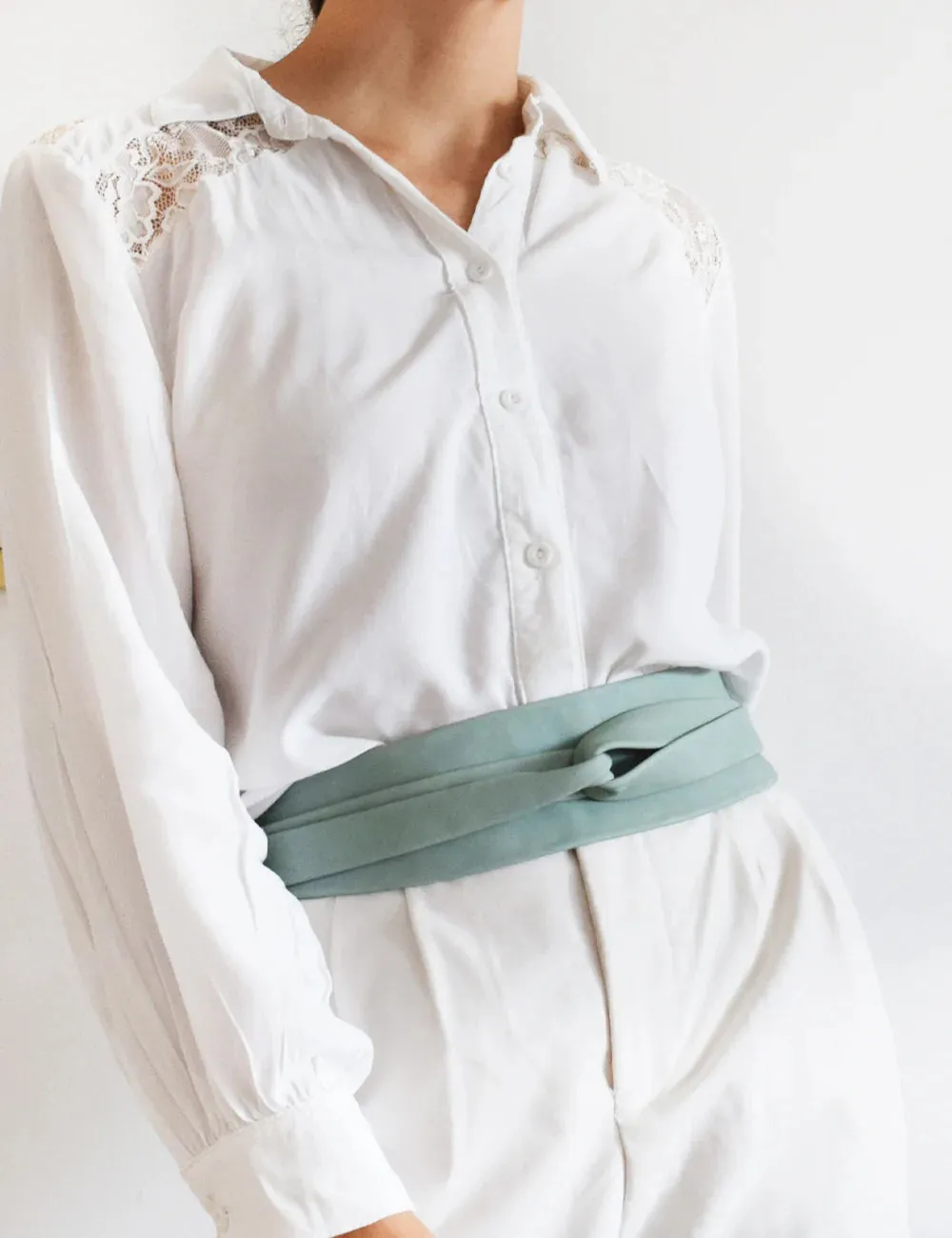 Wrap Leather Belt - Matcha