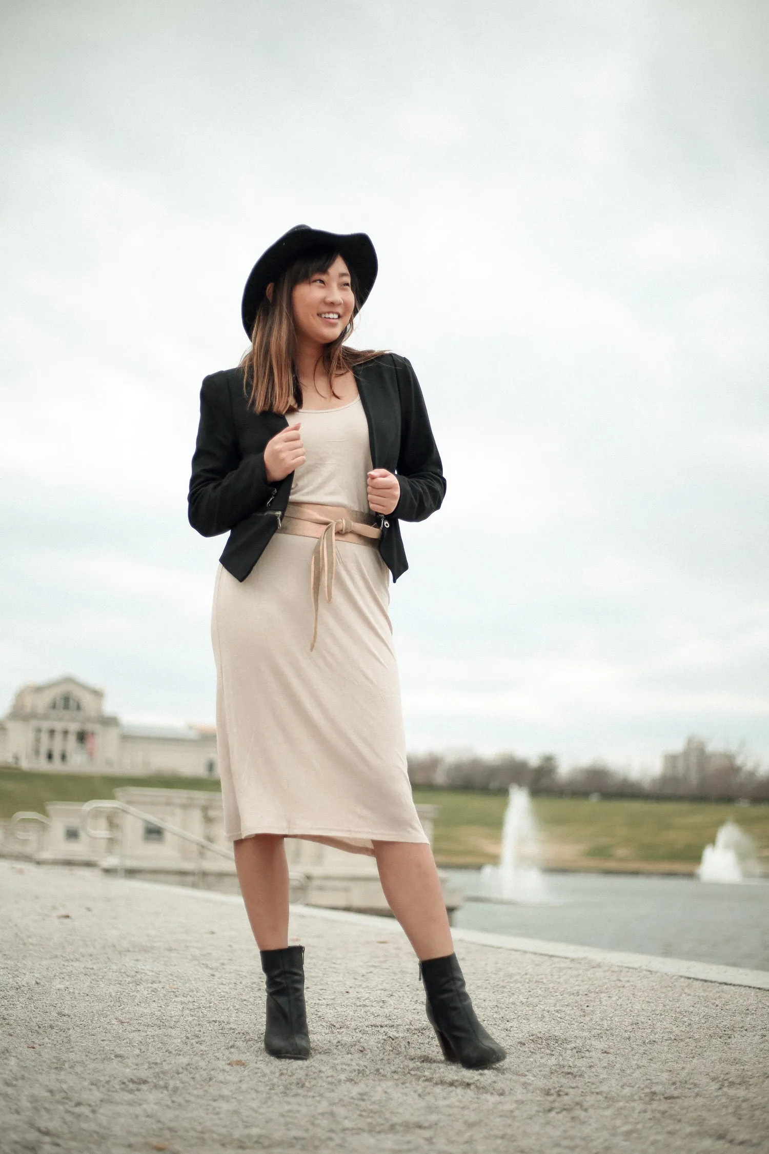 Wrap Leather Belt - Rose Shimmer