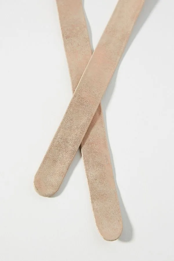 Wrap Leather Belt - Rose Shimmer