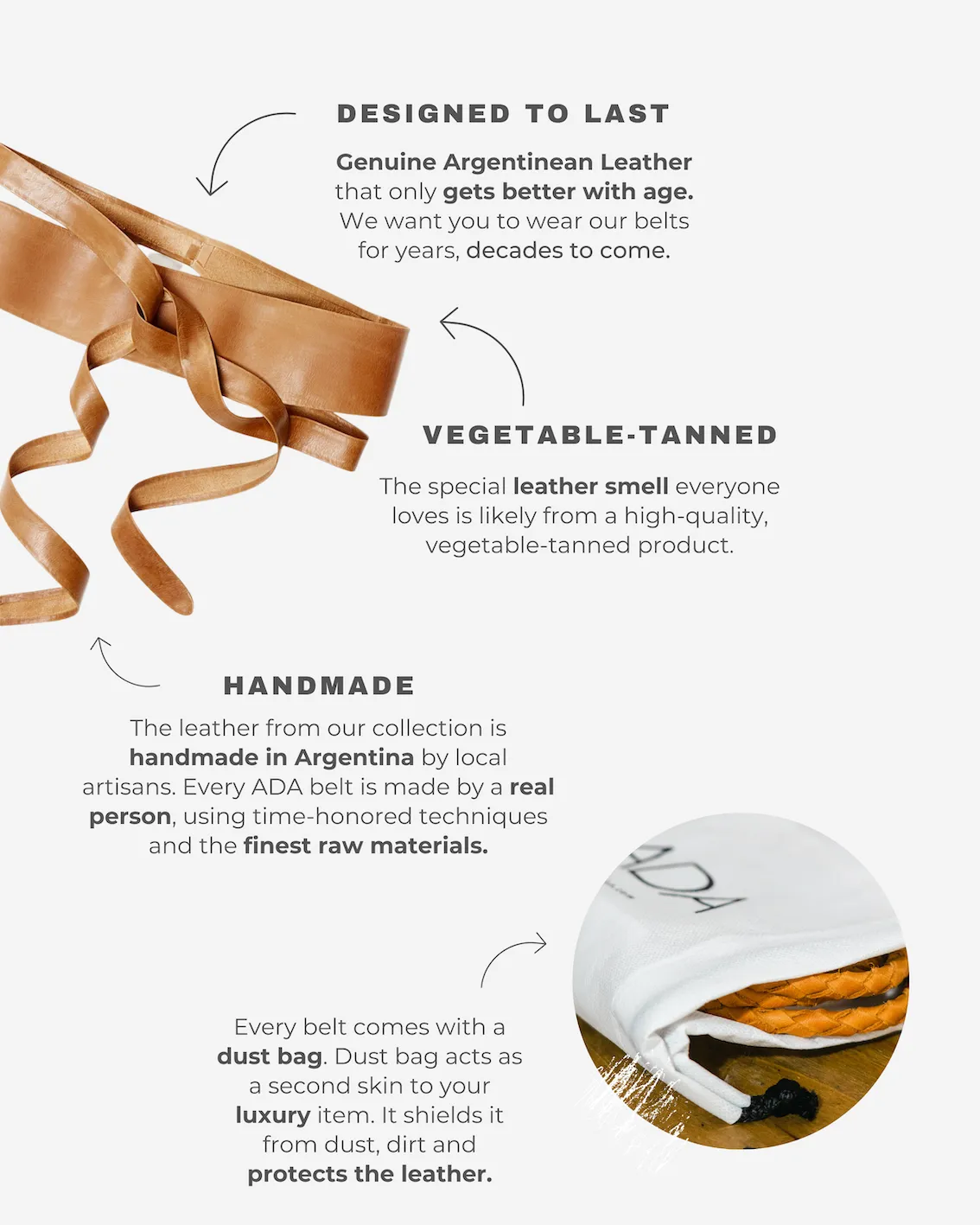 Wrap Leather Belt - Rose Shimmer