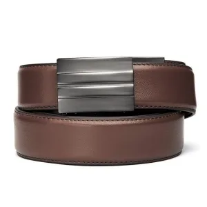X SERIES BUCKLE  | BROWN ARMORTEK LEATHER GUN BELT 1.5"