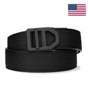 X SERIES BUCKLE  | USA MADE BLACK TACTICAL NYLON GUN BELT 1.5"